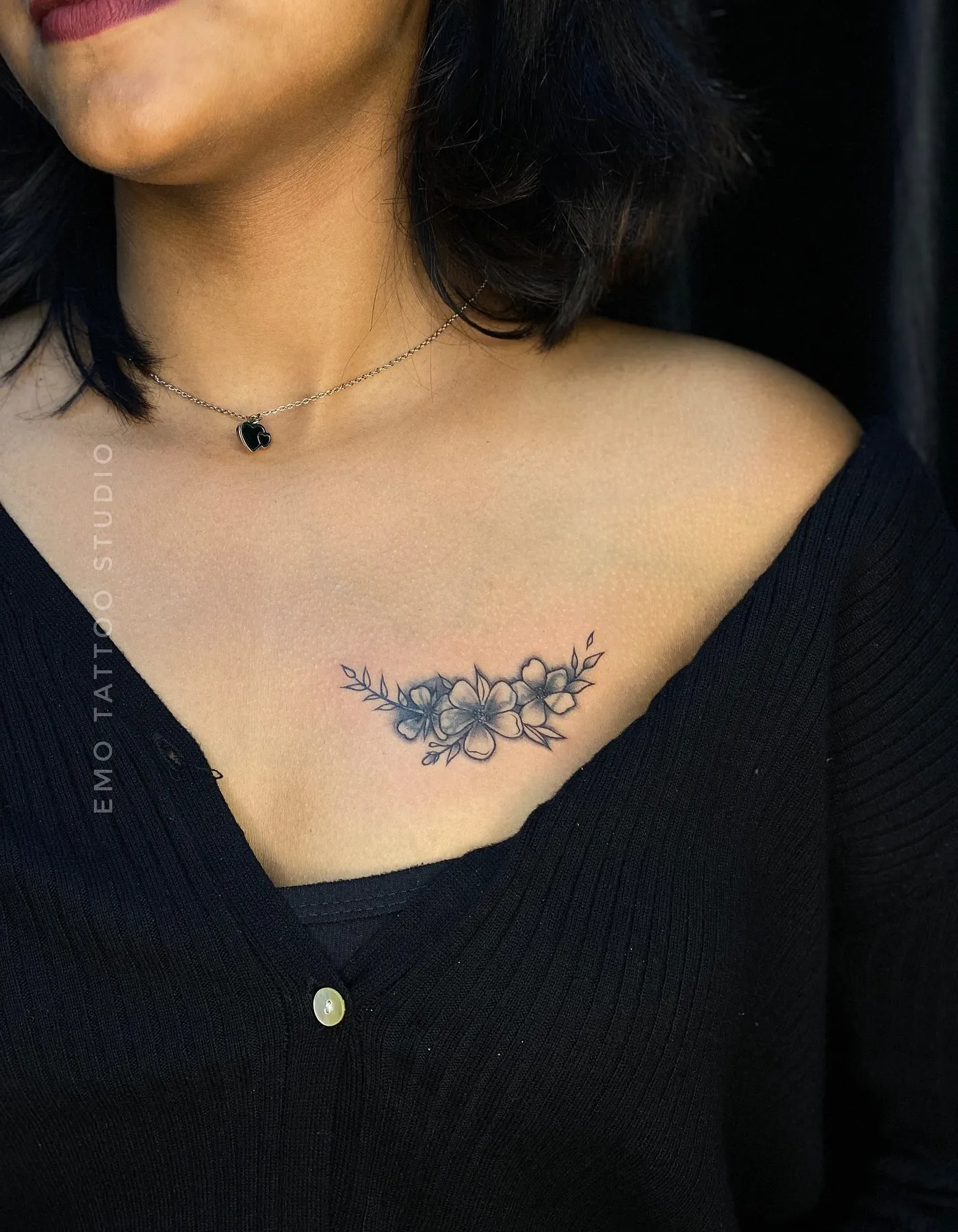 Fine line butterfly tattoo