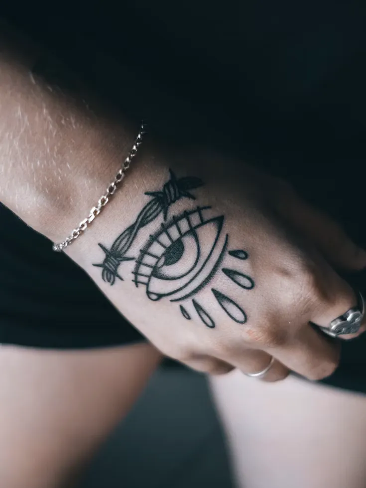 Handcrafted intricate custom tattoo detail